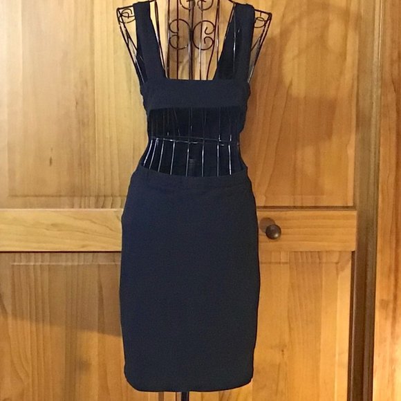 COPY - Black Body-con Cocktail Dress with Open Sides - Picture 2 of 3
